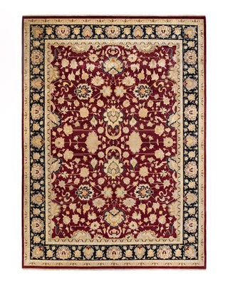 Traditional Mogul Red Wool Area Rug 10' 3" x 14' 0" - Solo Rugs