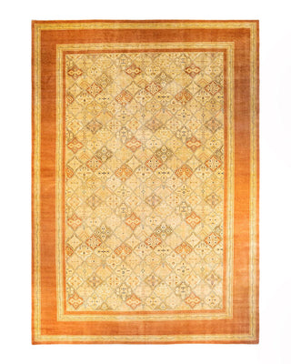 Contemporary Eclectic Brown Wool Area Rug 12' 1" x 17' 8" - Solo Rugs