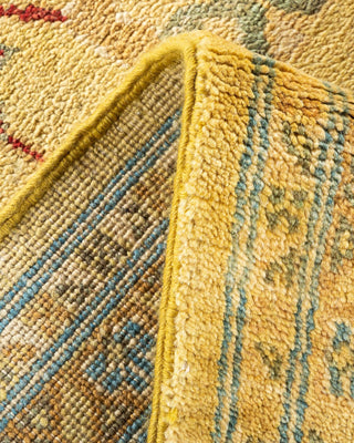 Eclectic, One-of-a-Kind Hand-Knotted Area Rug - Yellow, 9' 3" x 12' 5" - Solo Rugs
