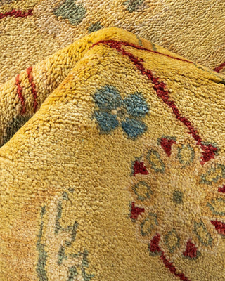 Eclectic, One-of-a-Kind Hand-Knotted Area Rug - Yellow, 9' 3" x 12' 5" - Solo Rugs