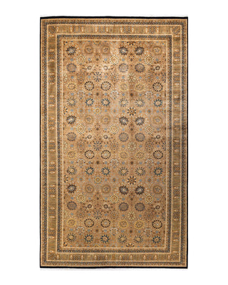 Traditional Mogul Brown Wool Area Rug 8' 3" x 14' 1" - Solo Rugs