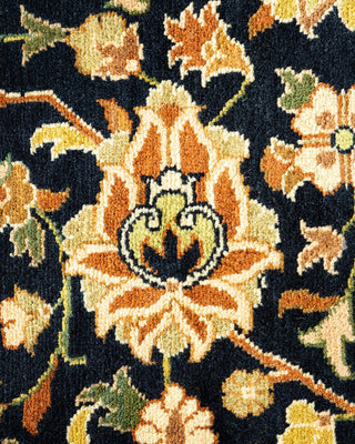 Traditional Mogul Black Wool Area Rug 10' 2" x 14' 4" - Solo Rugs