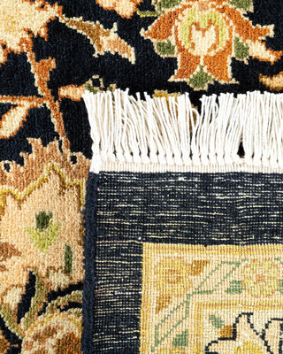 Traditional Mogul Black Wool Area Rug 10' 2" x 14' 4" - Solo Rugs