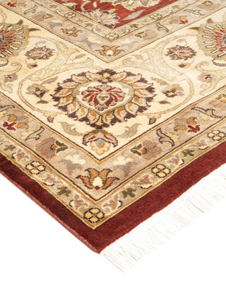 Traditional Mogul Orange Wool Area Rug 9' 2" x 12' 4" - Solo Rugs