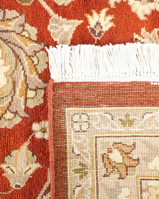 Traditional Mogul Orange Wool Area Rug 9' 2" x 12' 4" - Solo Rugs