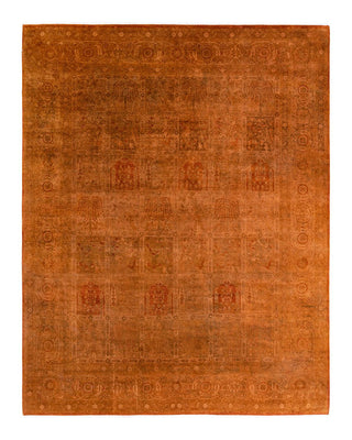 Contemporary Fine Vibrance Orange Wool Area Rug 8' 2" x 10' 5" - Solo Rugs
