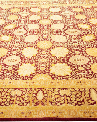 Traditional Mogul Red Wool Area Rug 8' 0" x 10' 2" - Solo Rugs
