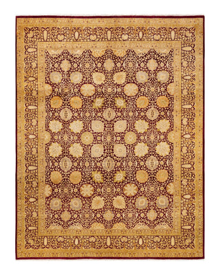 Traditional Mogul Red Wool Area Rug 8' 0" x 10' 2" - Solo Rugs