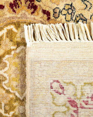 Traditional Mogul Yellow Wool Area Rug 6' 2" x 9' 1" - Solo Rugs