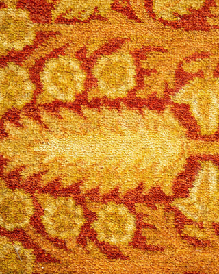 Traditional Mogul Orange Wool Area Rug 6' 0" x 9' 1" - Solo Rugs