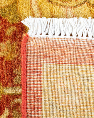 Traditional Mogul Orange Wool Area Rug 6' 0" x 9' 1" - Solo Rugs