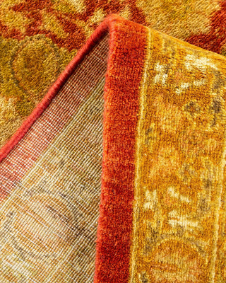Traditional Mogul Orange Wool Area Rug 6' 0" x 9' 1" - Solo Rugs