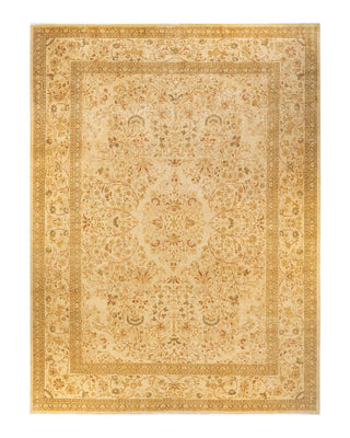 Traditional Mogul Ivory Wool Area Rug 10' 2" x 13' 7" - Solo Rugs