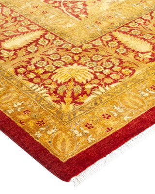 Traditional Mogul Orange Wool Area Rug 9' 2" x 12' 1" - Solo Rugs
