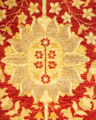 Traditional Mogul Orange Wool Area Rug 9' 2" x 12' 1" - Solo Rugs