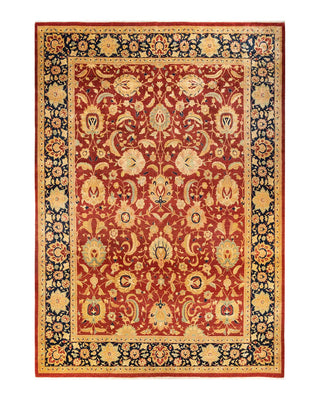 Traditional Mogul Orange Wool Area Rug 10' 2" x 14' 4" - Solo Rugs