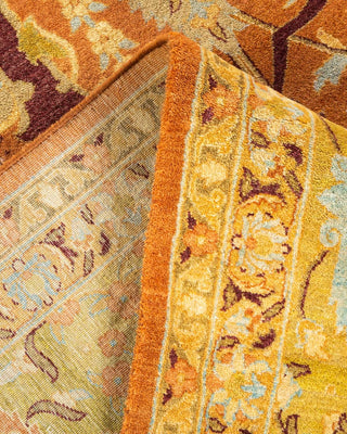 Traditional Mogul Brown Wool Area Rug 10' 1" x 16' 8" - Solo Rugs