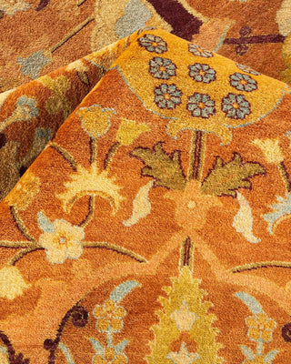 Traditional Mogul Brown Wool Area Rug 10' 1" x 16' 8" - Solo Rugs