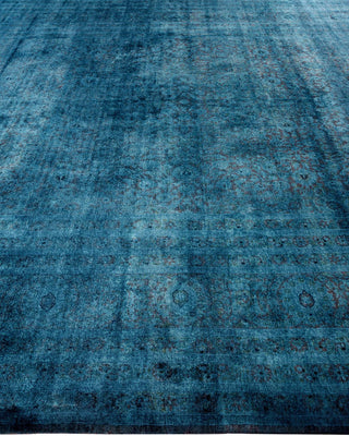 Contemporary Fine Vibrance Gray Wool Area Rug 9' 0" x 12' 4" - Solo Rugs