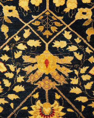 Traditional Mogul Blue Wool Area Rug 9' 0" x 12' 1" - Solo Rugs