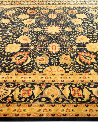 Traditional Mogul Blue Wool Area Rug 9' 0" x 12' 1" - Solo Rugs