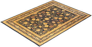 Traditional Mogul Blue Wool Area Rug 9' 0" x 12' 1" - Solo Rugs