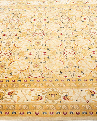 Traditional Mogul Ivory Wool Area Rug 5' 10" x 9' 1" - Solo Rugs