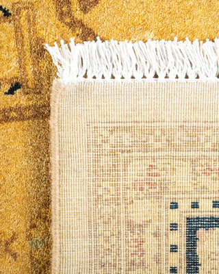 Traditional Mogul Yellow Wool Area Rug 6' 2" x 8' 10" - Solo Rugs
