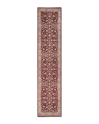 Traditional Mogul Red Wool Runner 2' 7" x 12' 5" - Solo Rugs