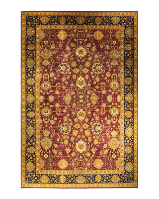 Traditional Mogul Brown Wool Area Rug 12' 0" x 18' 10" - Solo Rugs