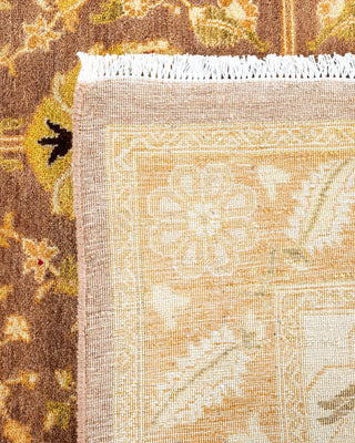 Traditional Mogul Brown Wool Area Rug 9' 0" x 12' 1" - Solo Rugs