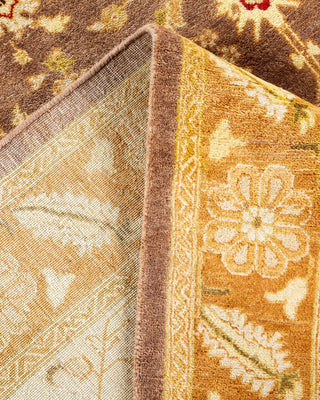 Traditional Mogul Brown Wool Area Rug 9' 0" x 12' 1" - Solo Rugs