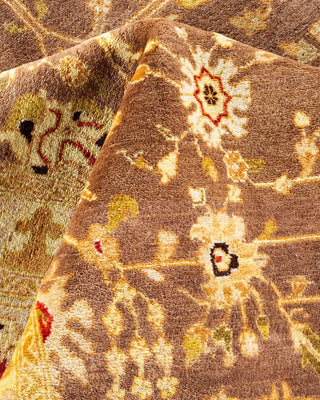 Traditional Mogul Brown Wool Area Rug 9' 0" x 12' 1" - Solo Rugs
