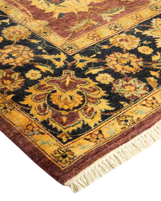 Traditional Mogul Red Wool Area Rug 6' 2" x 9' 4" - Solo Rugs