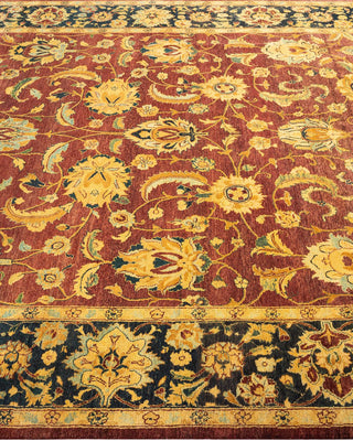 Traditional Mogul Red Wool Area Rug 6' 2" x 9' 4" - Solo Rugs