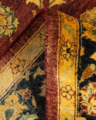 Traditional Mogul Red Wool Area Rug 6' 2" x 9' 4" - Solo Rugs