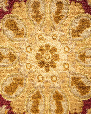 Traditional Mogul Purple Wool Area Rug 8' 10" x 11' 10" - Solo Rugs