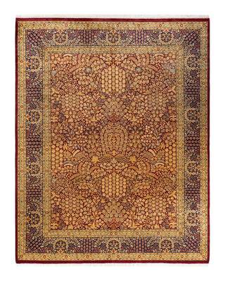 Traditional Mogul Red Wool Area Rug 8' 1" x 10' 2" - Solo Rugs