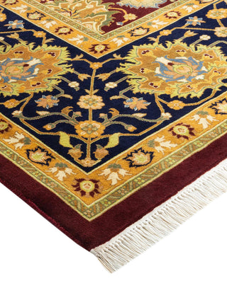 Traditional Mogul Red Wool Area Rug 8' 3" x 10' 2" - Solo Rugs