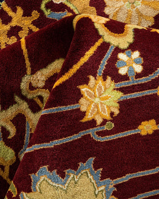 Traditional Mogul Red Wool Area Rug 8' 3" x 10' 2" - Solo Rugs