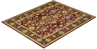 Traditional Mogul Red Wool Area Rug 8' 3" x 10' 2" - Solo Rugs