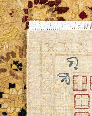 Traditional Mogul Ivory Wool Area Rug 9' 0" x 12' 3" - Solo Rugs