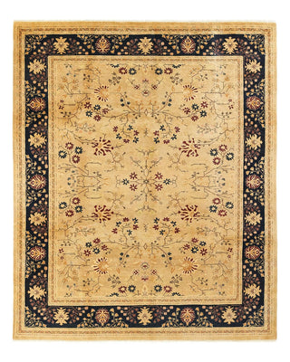 Traditional Mogul Ivory Wool Area Rug 8' 1" x 9' 9" - Solo Rugs