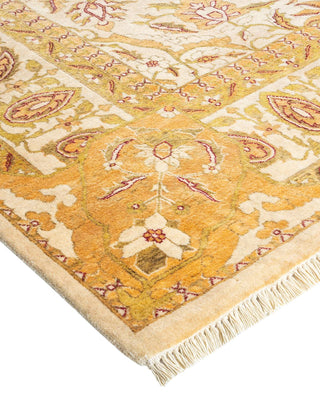 Traditional Mogul Ivory Wool Area Rug 6' 2" x 9' 4" - Solo Rugs