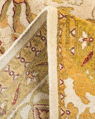 Traditional Mogul Ivory Wool Area Rug 6' 2" x 9' 4" - Solo Rugs