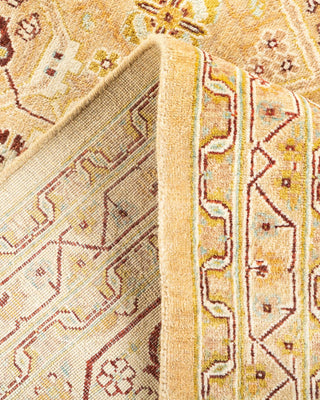 Traditional Mogul Ivory Wool Area Rug 6' 2" x 9' 2" - Solo Rugs
