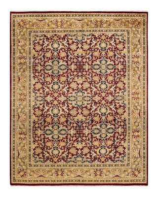 Traditional Mogul Red Wool Area Rug 8' 1" x 10' 3" - Solo Rugs