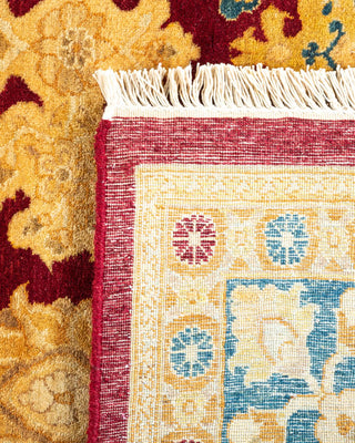 Traditional Mogul Red Wool Area Rug 6' 1" x 8' 10" - Solo Rugs