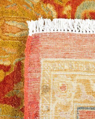 Traditional Mogul Orange Wool Area Rug 5' 10" x 9' 1" - Solo Rugs