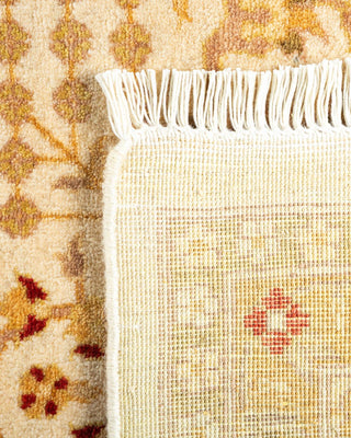 Traditional Mogul Ivory Wool Area Rug 6' 1" x 9' 1" - Solo Rugs